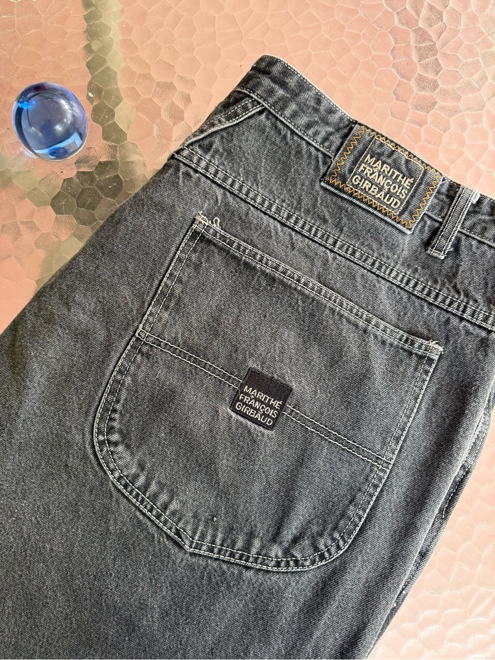Marithe Francois Girbaud Men's Black Denim Jeans